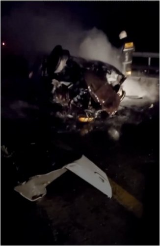 Человек сгорел в авто на трассе в Павлодарской области
